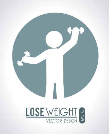 lose weight design over gray background vector illustrationのイラスト素材