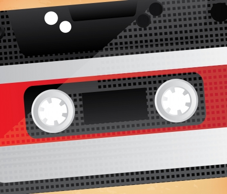 cassette design over cream  background. vector illustration のイラスト素材