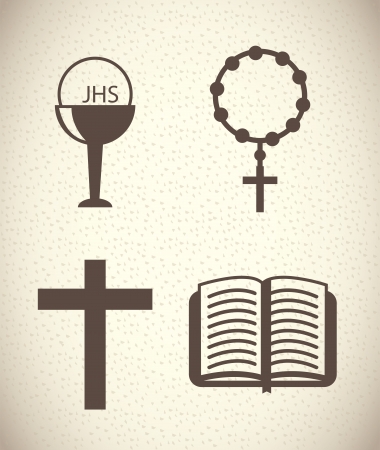 rosary design over white background vector illustrationのイラスト素材