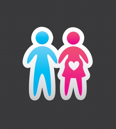family love over black background, vector illustrationのイラスト素材