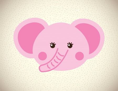 elephant design over pattern background vector illustration のイラスト素材