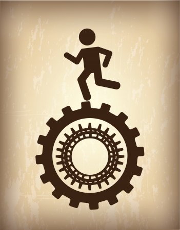 human resources over  bronze background vector illustrationのイラスト素材