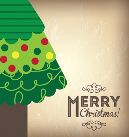 Christmas tree over bronze background vector illustrationのイラスト素材