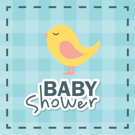 baby shower design over grid background vector illustrationのイラスト素材