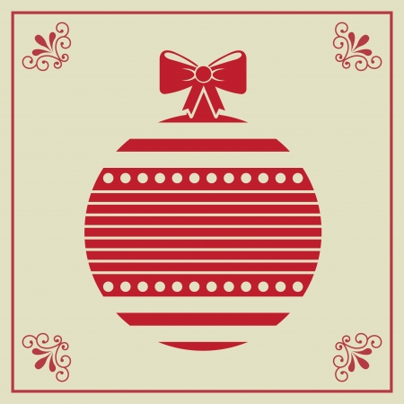 Illustration of Christmas balls over beige background vector illustration
のイラスト素材