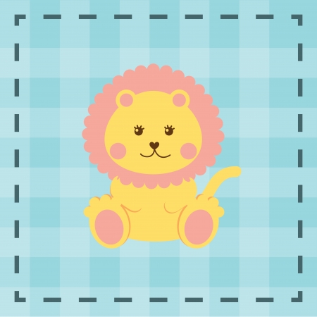 baby shower design over grid background vector illustration のイラスト素材