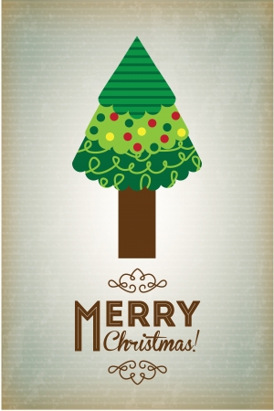 Christmas tree over lineal background vector illustrationのイラスト素材