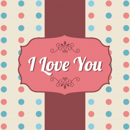love design over dotted background vector illustration のイラスト素材