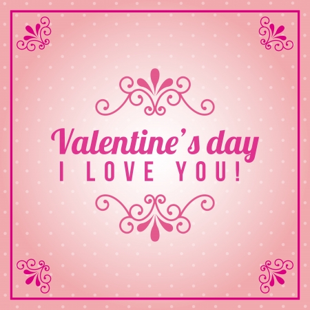 valentines day over pink background vector illustration  のイラスト素材