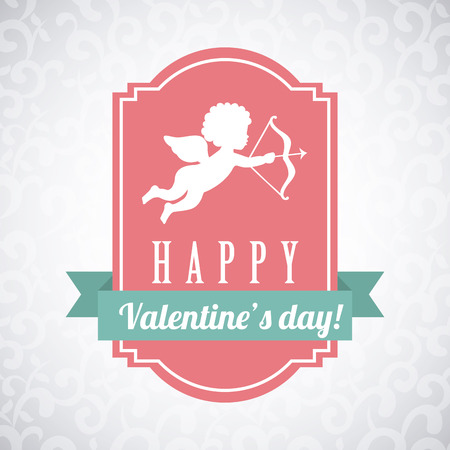 valentines day over gray background vector illustration のイラスト素材