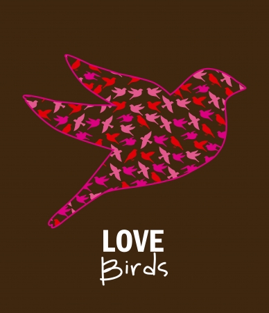 love design over brown background vector illustration  のイラスト素材