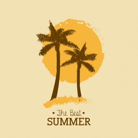 summer design over pink background vector illustration  のイラスト素材