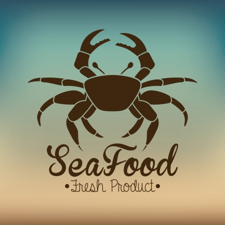 sea food design over pattern background vector illustrationのイラスト素材