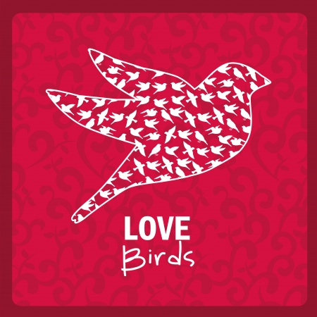 love design over brown background vector illustration  のイラスト素材