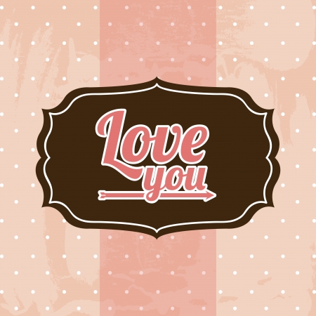 love design over pink background vector illustration のイラスト素材