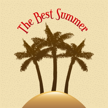 summer design over sunset background vector illustration  のイラスト素材