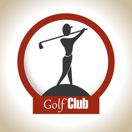golf design over beige background vector illustrationのイラスト素材