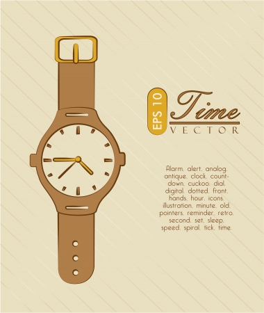 time design  over pink background vector illustrationのイラスト素材