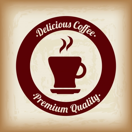 coffee design over pattern background vector illustrationのイラスト素材