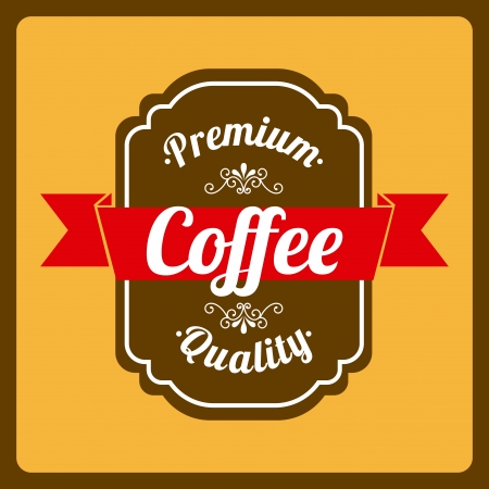 coffee design over orange  background vector illustrationのイラスト素材