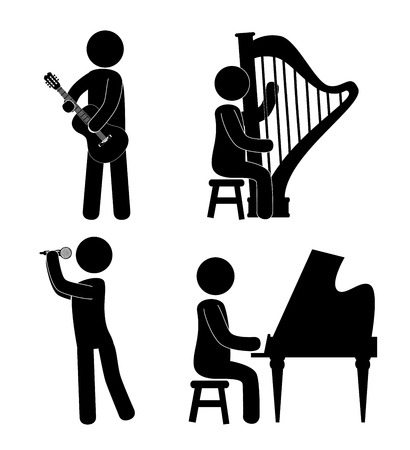 music design over white  background vector illustrationのイラスト素材