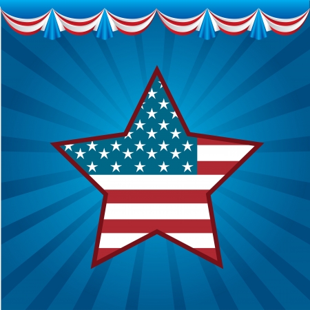 Background Illustration Patriot USA in grunge style, vector illustrationのイラスト素材