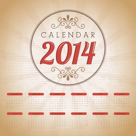 calendar design  over vintage   background  vector illustration のイラスト素材