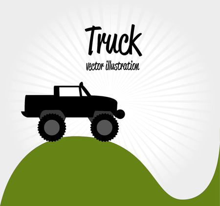 truck design over landscape background vector illustrationのイラスト素材