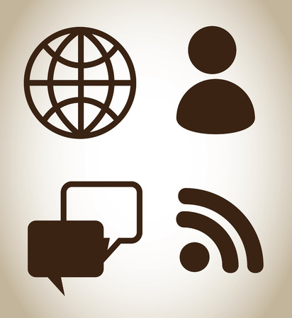 internet icons over white background vector illustrationのイラスト素材