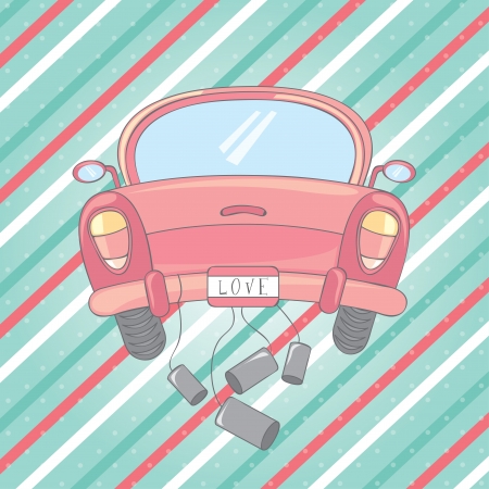 just married design over lineal background vector illustration のイラスト素材
