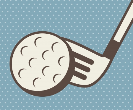 golf design over dotted  background vector illustrationのイラスト素材