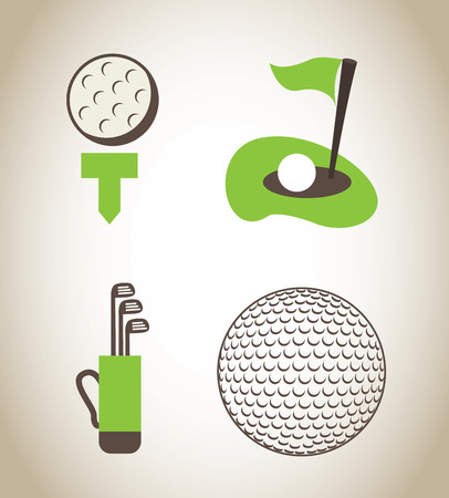 golf design over beige   background vector illustration のイラスト素材