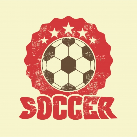 soccer design over cream background  vector illustrationのイラスト素材