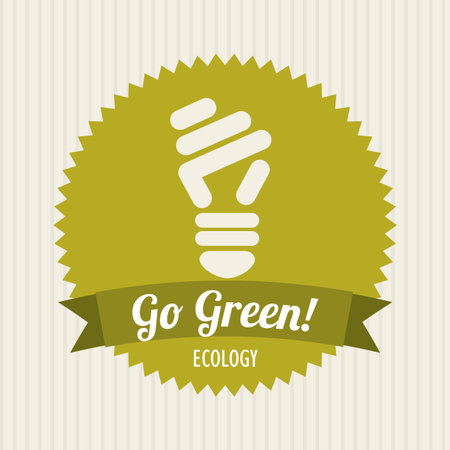 ecology bulb over lineal background vector illustration のイラスト素材