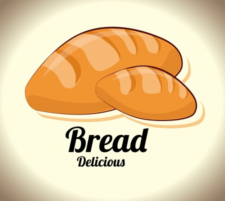 bread design over beige background vector illustration のイラスト素材