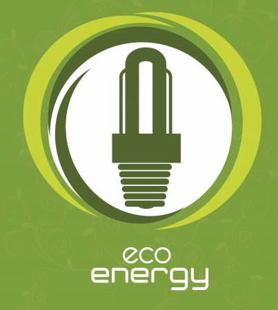 eco energy over green background vector illustration のイラスト素材