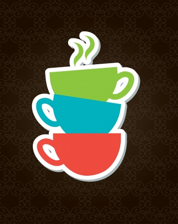 coffee design over  background vector illustrationのイラスト素材