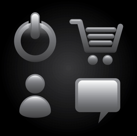 internet icons over black background vector illustrationのイラスト素材