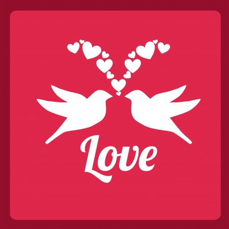 love design over red background vector illustration  のイラスト素材