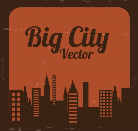 city design over brick background vector illustration のイラスト素材