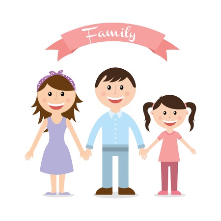 family design over white background vector illustrationのイラスト素材