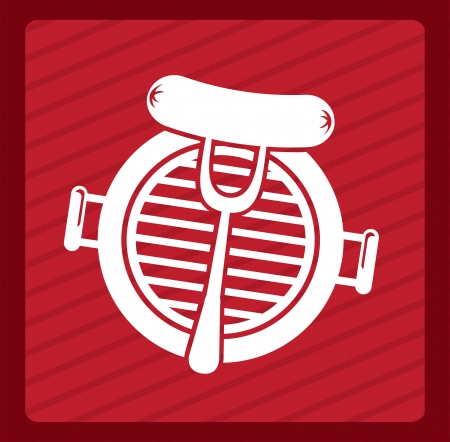 grill menu over red background vector illustrationのイラスト素材