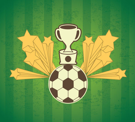 soccer design over green background  vector illustrationのイラスト素材