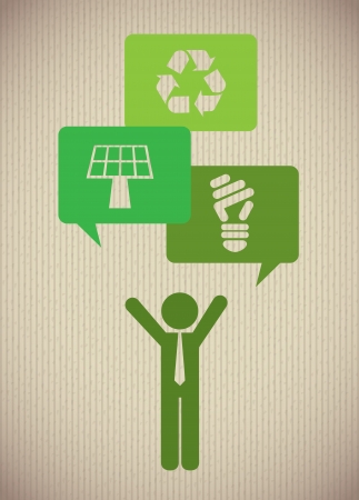 ecology design  over lineal background vector illustration  のイラスト素材