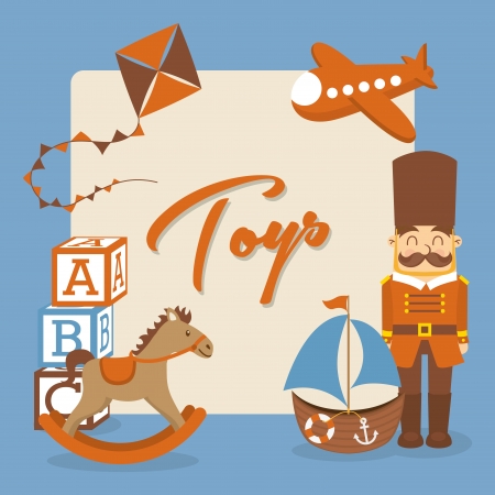 toys icons over blue  background vector illustrationのイラスト素材