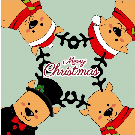 christmas design over blue background vector illustrationのイラスト素材
