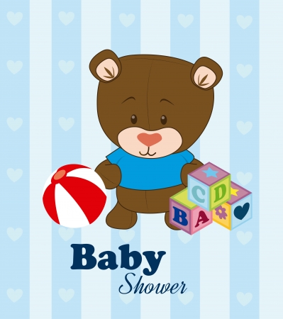 baby shower design over blue  background vector illustration  のイラスト素材