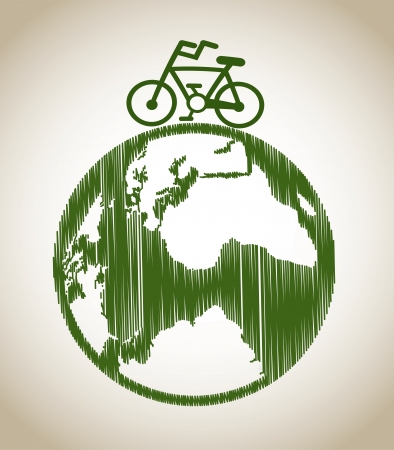 save the planet design over beige background vector illustration のイラスト素材