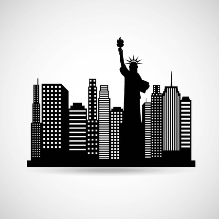 new york design over gray background vector illustrationのイラスト素材
