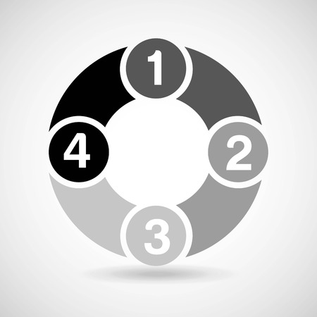 numbers infographics over gray background vector illustration のイラスト素材